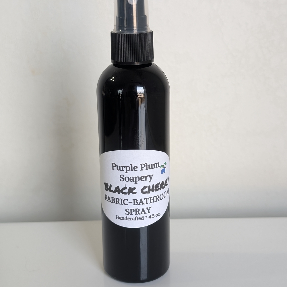 Black Cherry 🍒 Purple Plum Soapery Fabric-Bathroom Spray-4.5 oz.
